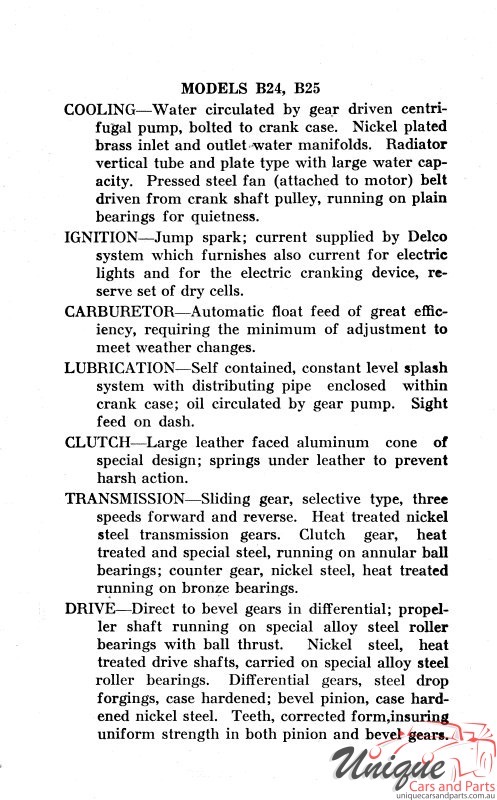 1914 Buick Specifications Page 10